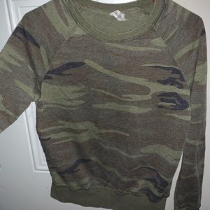 Camouflage long sleeve shirt.